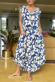 The Botanical Dress Navy